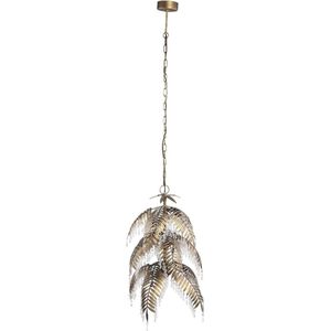 PTMD Zaldis Ronde Hanglamp Palm Bladeren - H178 x Ø55 cm - Metaal - Goud