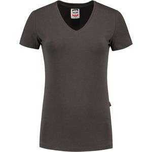 Tricorp 101008 T-Shirt V Hals Fitted Dames - Donkergrijs - 5XL
