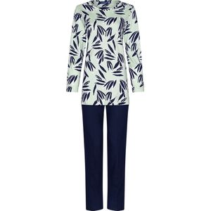 Pastunette Dames Pyjama katoen met lange mouwen - Groen - 48