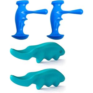 Equivera handmassage apparaat Handheld Massager Klein - 4 Stuks Handmatige Massager - Effectieve Multifunctionele Gezellige Duim Massager voor Spierontspanning - Stress Verlichten