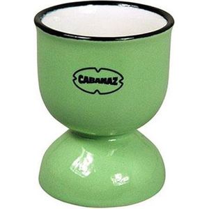 CABANAZ - eierdop, keramiek, EGG CUP, groen