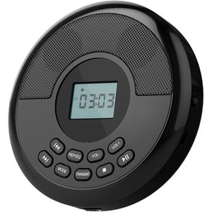 YONO Discman Bluetooth - Draagbare CD Speler - Portable met Oortjes - MP3 - Zwart