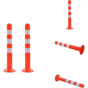 vidaXL Paal - Palen - Paaltje - Paaltjes - Verkeerspalen 75 cm kunststof 2 st