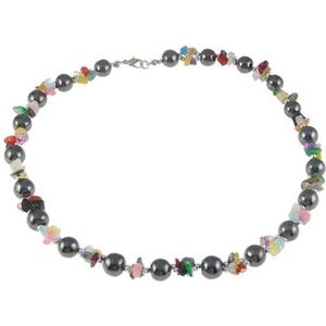 Edelstenen ketting Hematite Colorfull Gemstone - hematiet - sieraden zakje - cadeau voor haar - kerst cadeau - Moederdag cadeau