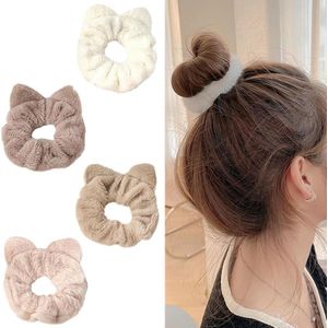 4 Pieces Silk Hair Scrunchies Soft Elastic for Smooth Curly Hair Women Girls Accessories