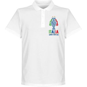 Italië Champions Of Europe 2021 Polo - Wit - 4XL