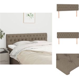 vidaXL Hoofdbord - Bed Accessoires - Size 144 x 7 x 78/88 cm - Duurzame stof - Houten poten - Verstelbare hoogte - Taupe - Bedonderdeel