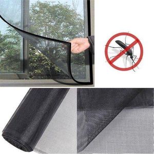 Repus - Raamklamboe - Horren - Anti muggen - Zomer - Klittenband - Donker - Zwart - 180x150cm