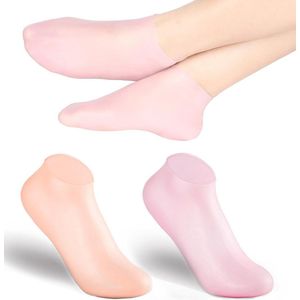- Voedende Siliconen Sokken voor Vrouwen - 2 Paar - Hydraterende Siliconen Sokken voor Ruwe en Gebarsten Voeten