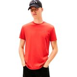 Tommy Jeans Linear Chest Slim Fit T-shirt Met Korte Mouwen Oranje S Man