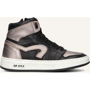 Hip H1765 Sneakers Meisjes - Leren Sneaker - Zwart - Maat 32