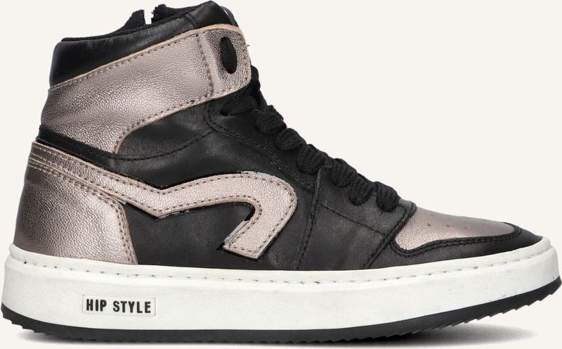 Hip H1765 Sneakers Meisjes - Leren Sneaker - Zwart - Maat 32