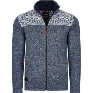 The Wildstream - Heren vest - Fleece gevoerd - Grof gebreid - Model Inka - Navy-Maat S