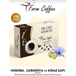 Dr Life Esthetic - Form Detox Coffee | 150 Gram | Form ve detoks kahvesi | 1 Maand Kuur | Met L-Carnitine & Chichoreibloem | Hindiba Kahvesi | 30 Sachets / 30 Zakjes