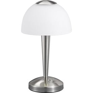 LED Tafellamp - Tafelverlichting - Trion Vonton - 4W - Warm Wit 3000K - Rond - Mat Nikkel - Aluminium