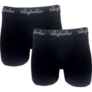 2 Stuks Australian Boxershort - Katoen - Zwart - Maat S