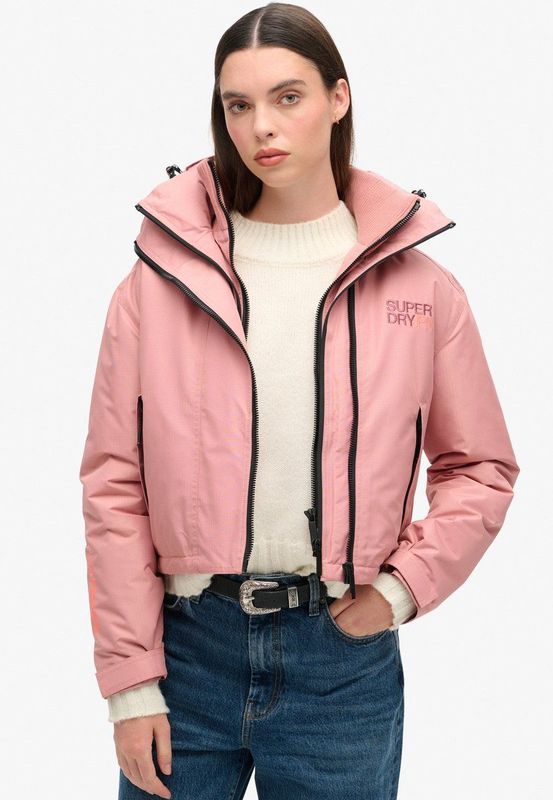 Superdry - Windbreaker jas met capuchon en borduursel - Dames