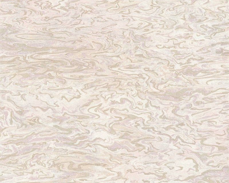 A.S. Création - My Home My Spa - Behang - Crème Pastelpaars Champagne - Glinster Effect