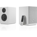 Audio Pro A28 W Smart Multiroom Actieve Boekenplank Luidsprekers - Audio Pro Multiroom (Linkplay) - Ruimtecorrectie - 2x75W Speakers - Wit