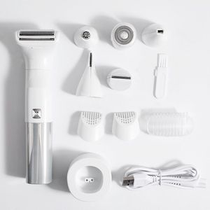 Epilator voor vrouwen- 6-in-1 pijnloos lichaamsscheerapparaat- Gezichtshaarverwijdering voor gezicht- Oksels- Armen- benen- Met display- Oplaadbaar