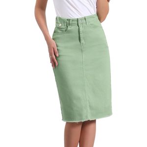 Casual Jeansrok Met Hoge Taille Voor Dames