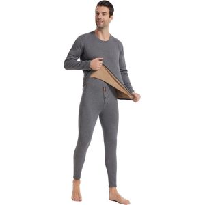 Ultra-Isolerende Thermische Ondergoedset voor Mannen - Dubbellaags Fluwelen Pluche Comfort en Warmte