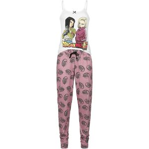 Dragon Ball Super - Android Pair Pyjama wit-roze XXL Polyester -