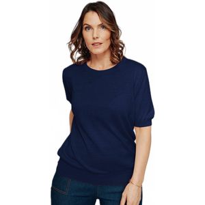 Trui van merinoswol met korte mouwen