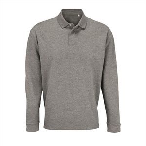 SOL'S Unisex Polo Collar Sweatshirt Heritage L03990 - Grey Melange - 5XL