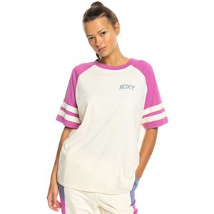 Roxy Ess Base T-shirt Met Korte Mouwen Wit,Roze M Vrouw