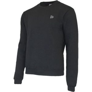 Donnay Heren - Fleece Crew Sweater Dean - Zwart - XL