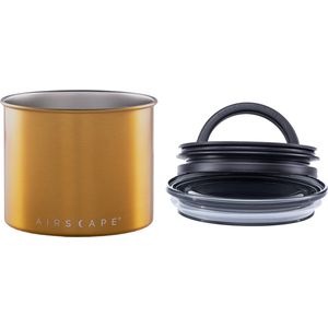 Airscape® Classic 250gr. voorraadpot -voorraadbus - vershouddoos -voedselveilig - vacuümdeksel- BPA vrij - koffiepot - Brushed Brass