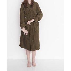 HnL Badjas Velours Carré - Gold - Maat XL