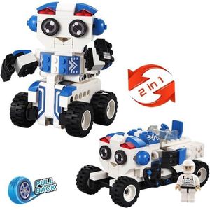 Bouwpakket voor kinderen - Pull back Bobby robot (2in1)