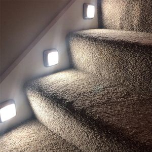 Led lamp op batterij- beweging sensor wit- Badkamer- Trap- Kastlamp- wandlamp binnen