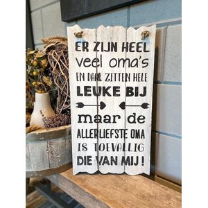 Tekstbord oma - 55x30 cm - moederdag cadeautje- verjaardag - cadeau