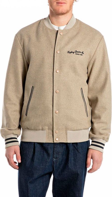 REPLAY - Tussenjas - Sand/Zwart - College Jacket