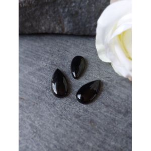 Zaksteen Druppel Toermalijn Zwart