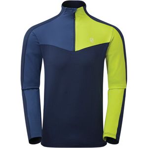 Dare 2b Longsleeve Depose Heren Polyester Blauw/lime Maat Xs