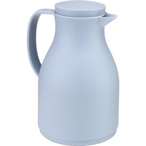 Koffiekan/isoleerkan blauw met drukknop - 1 liter - Keukenbenodigdheden - Koffie/thee kannen voor o.a. op de camping/onderweg