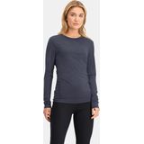 NOMAD® Tech Thermal Longsleeve Dames | Donkergrijs | S | Baselayer Vrouwen | Merinowol en polyester mix | Thermoregulatie en vochttransport | Anti-geur Thermoshirt