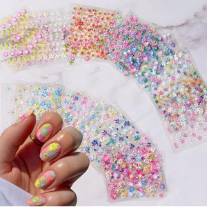 Nagelstickers - Nagelstickervellen - 3D-nagelkunststickers - Manicureset - Nagelstickers voor meisjes - Nagelstickers voor manicure - Gouden bloemnagelstickers - Nageldecoraties - 30 vellen