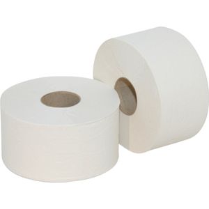 Toiletpapier Mini Jumbo - wit - 12 rollen hygiëne papier