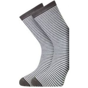 Sokken gestreept grijs wit - stripes 70% katoen - 41-46