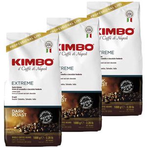 Kimbo Extreme - koffiebonen - 3 x 1 kilo