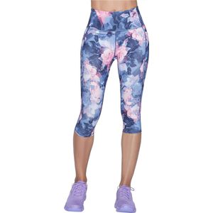 Skechers Go Walk High Waisted Summer Rose Capri Leggins CP1-NVHP, Vrouwen, Veelkleurig, Leggings, maat: XS