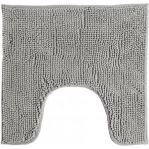 Urban Living WC/Toilet Badkamerkleedje/badmat tapijt - voor op de vloer - steengrijs - 49 x 49 cm