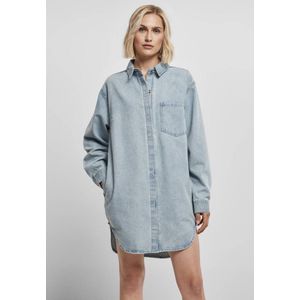 Urban Classics - Oversized Denim Shirt Korte jurk - M - Blauw