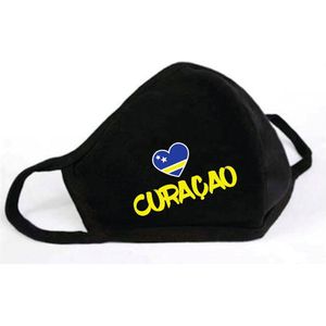 Katoen Mondkapje / Wasbaar Mondmasker - vlag Curacao