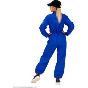 Widmann - Science Fiction & Space Kostuum - Amerikaanse Astronaut Eileen - Vrouw - Blauw - XL - Carnavalskleding - Verkleedkleding